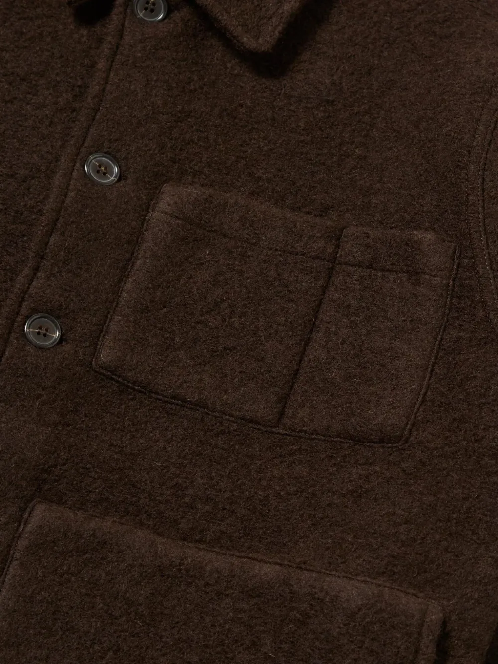 Universal Works Uniform Button-fastening Shirt Jacket In Brown