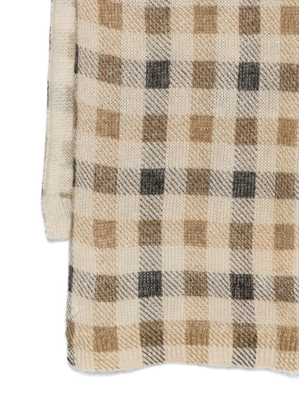 TWINSET Geruite sjaal Beige