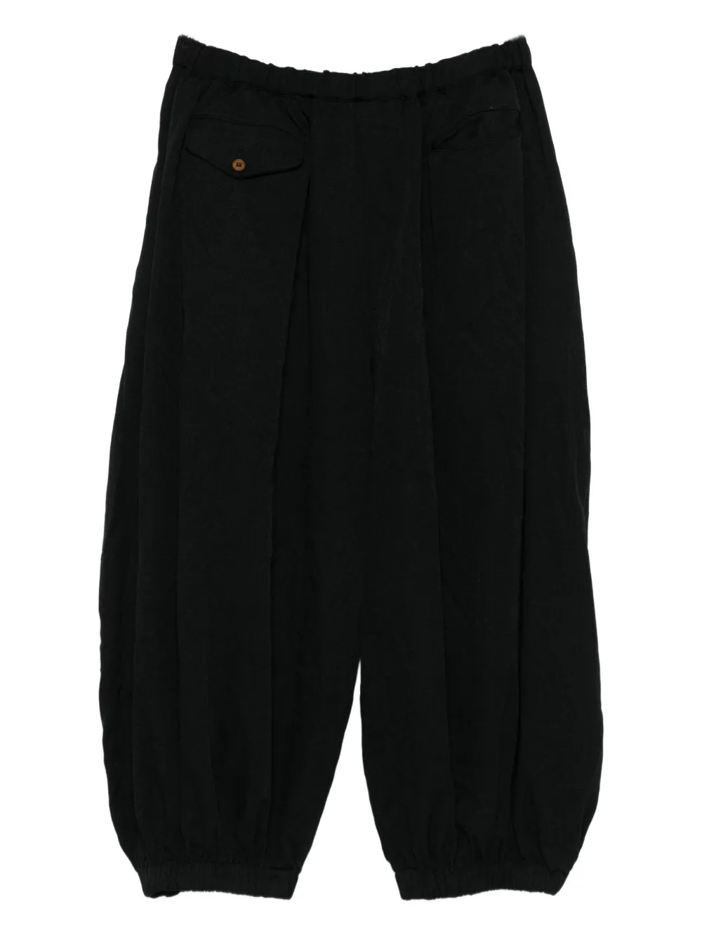 Black Comme Des Garçons pleat-detail trousers - Zwart