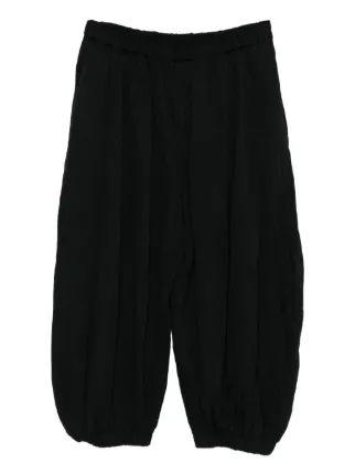 Black Comme Des Garçons プリーツディテール パンツ | ブラック