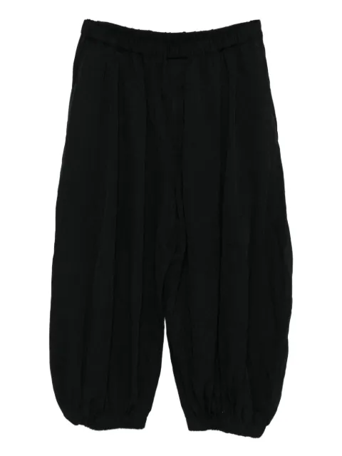 Black Comme Des Garçons pleat-detail trousers