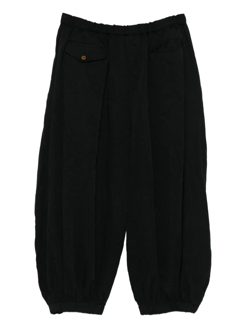 Black Comme Des Garçons Calça com detalhe de pregas | Calça Reta | Image 2