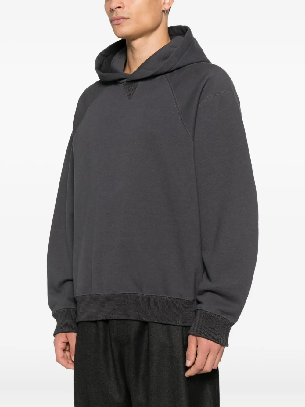 Jil Sander Hoodie met logo-label Zwart
