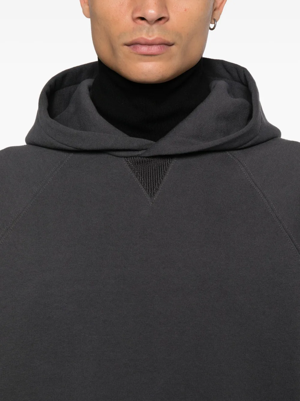 Jil Sander Hoodie met logo-label Zwart