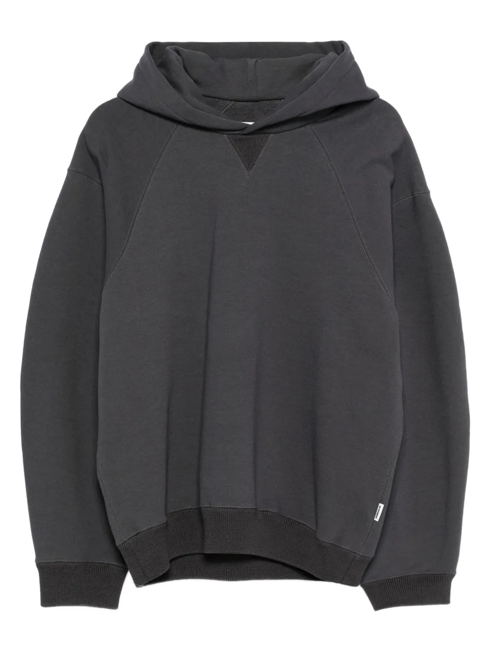 Jil Sander logo-tag hoodie - Nero