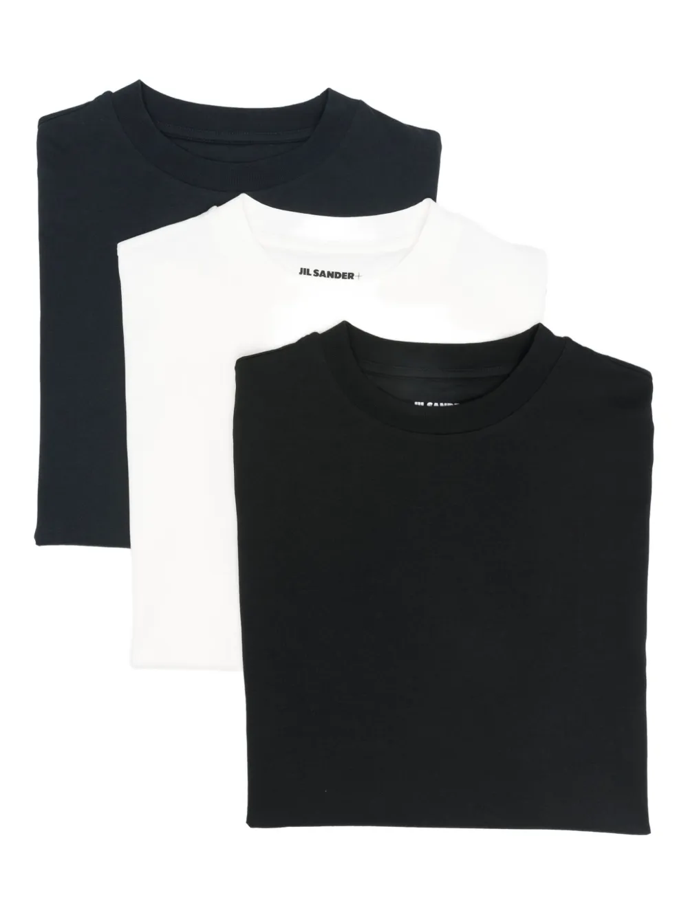 JIL SANDER+ playeras con cuello redondo (pack de 3) | negro | Image 1