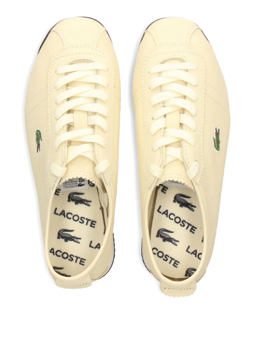 Lacoste Club-Low leren sneakers Wit