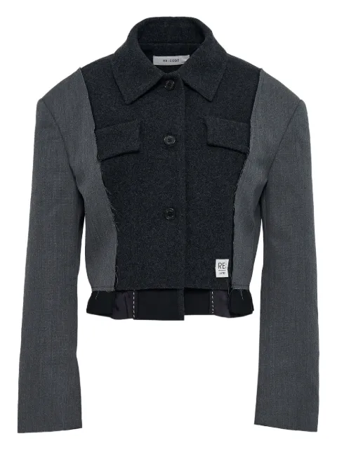 RE CODE panelled cropped jacket