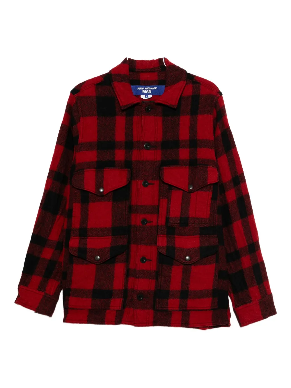 Junya Watanabe MAN check-print shirt jacket | Red | Image 1
