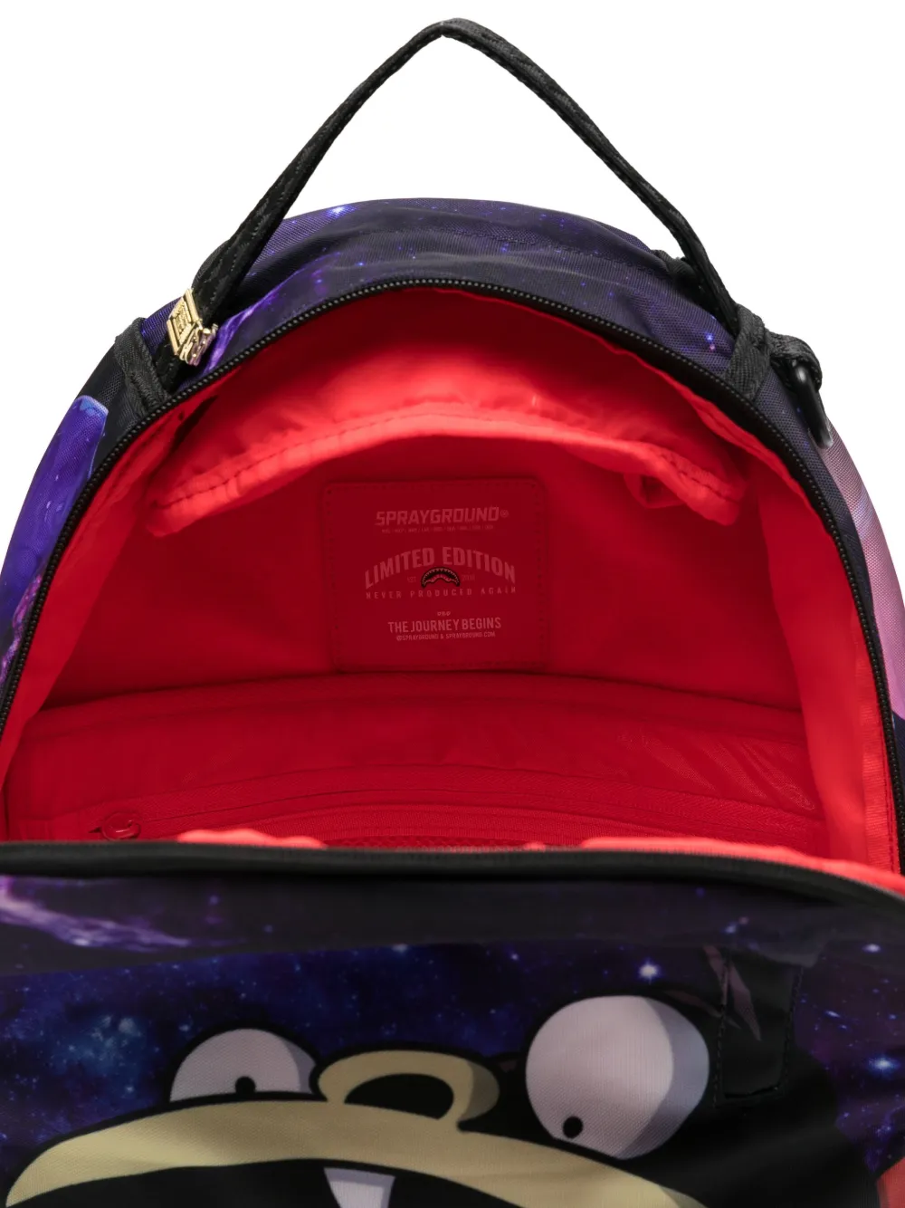 Sprayground Kid Futurama Nibbler Eat Shark Backpack In Black