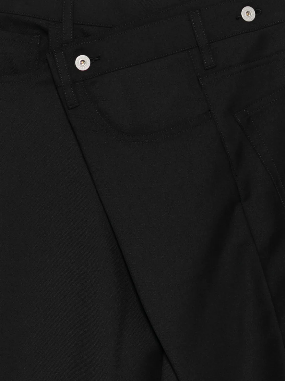 Junya Watanabe Panelled Wool-blend Skirt In Black
