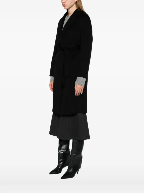 JOSEPH ベルテッド コート | ブラック | FARFETCH JP