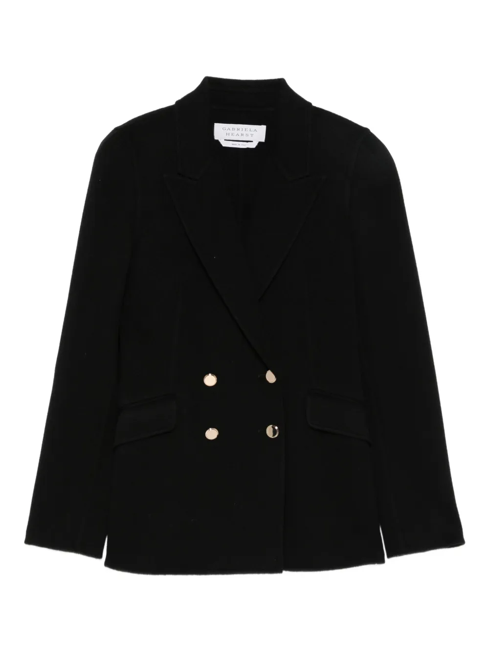 Gabriela Hearst cashmere double-breasted fitted jacket | Black | Image 1