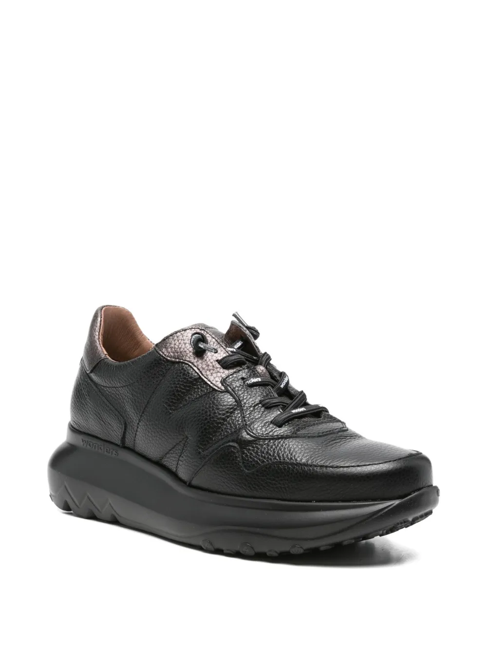 Wonders Leather Sneakers In Black