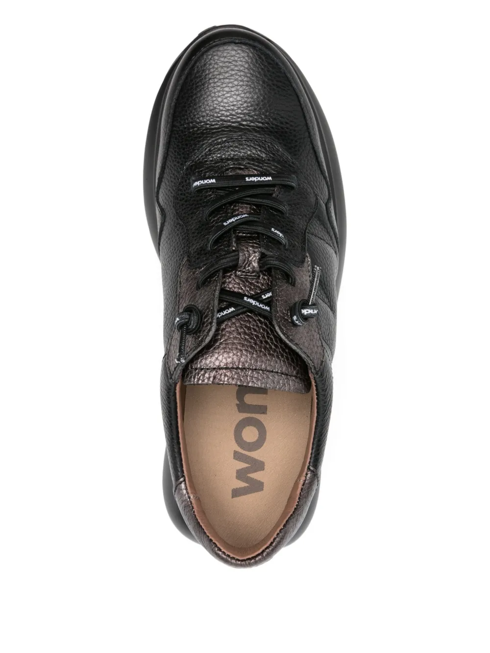 Wonders Leather Sneakers In Black