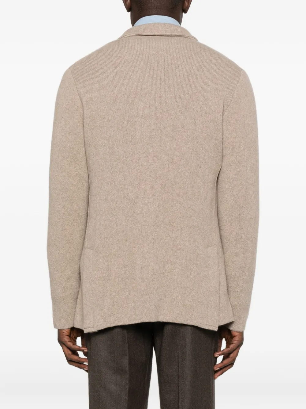 Lardini Patch-pockets Buttoned Blazer In Neutral