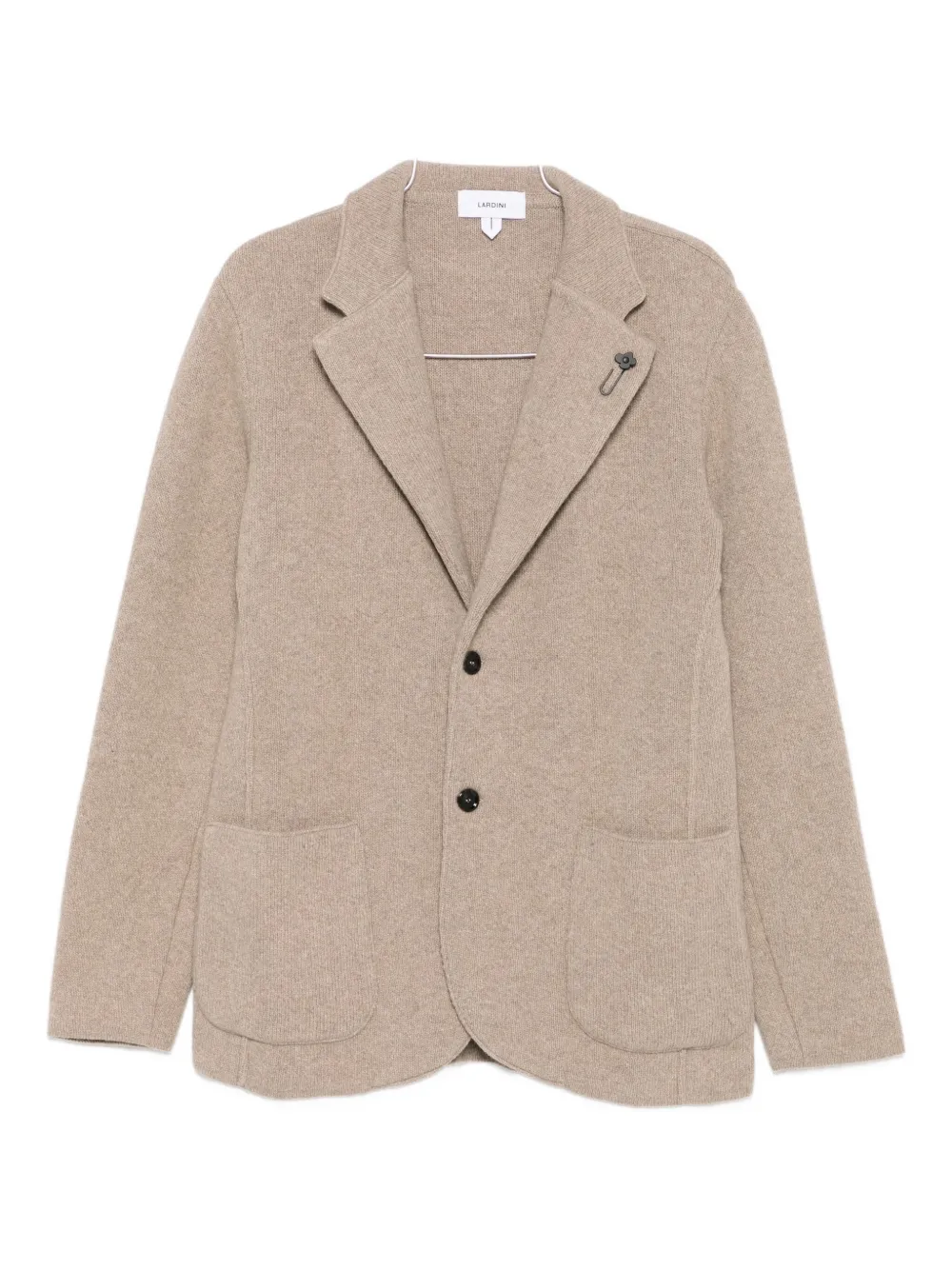 Lardini Patch-pockets Buttoned Blazer In Neutral