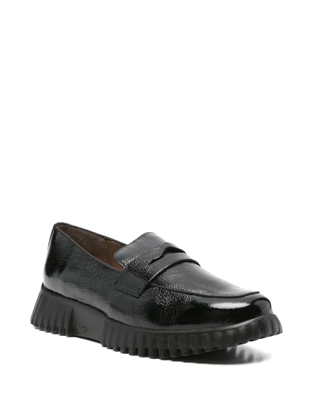 Wonders patent leather penny loafers - Zwart