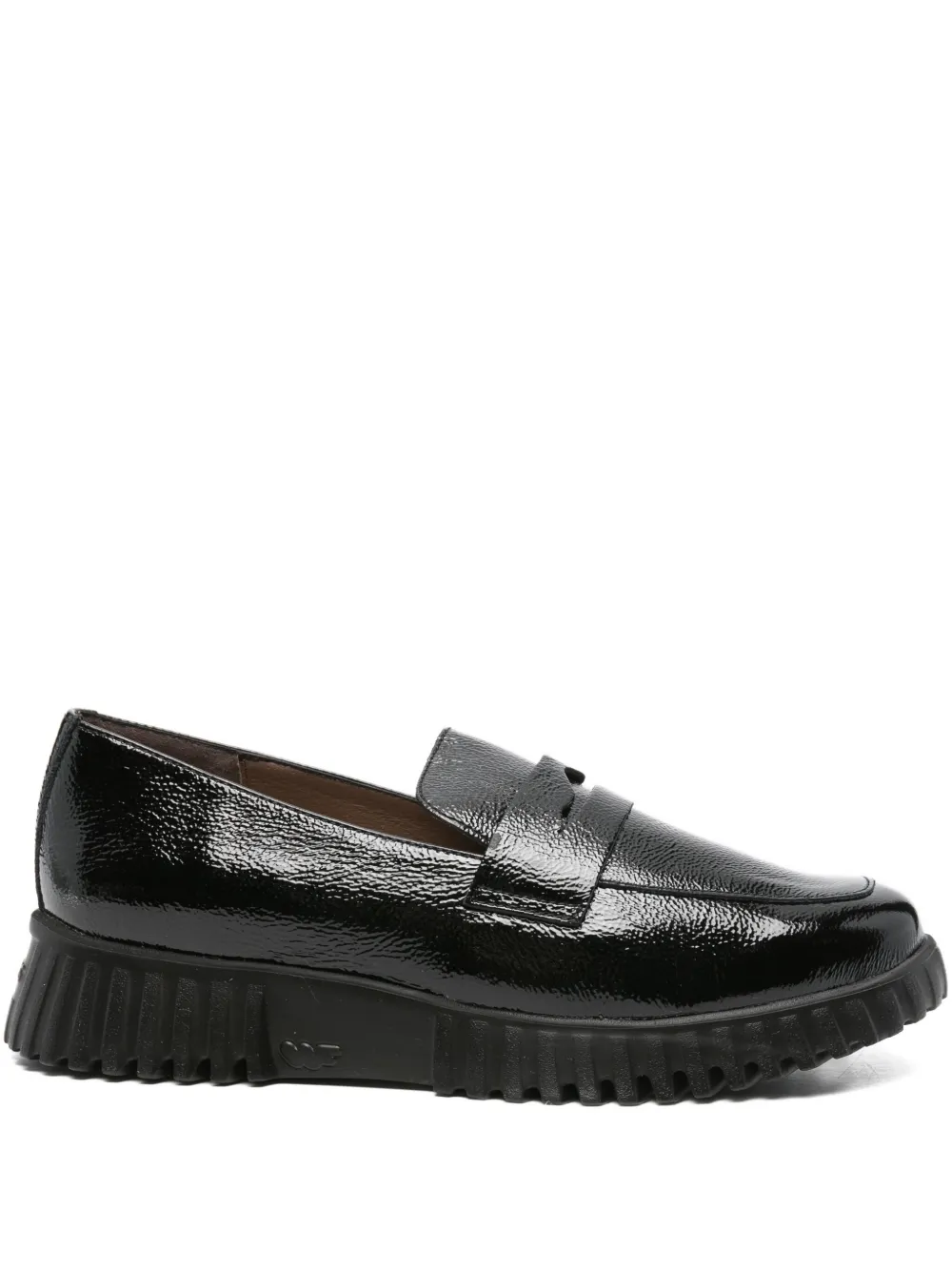 Wonders patent leather penny loafers Zwart
