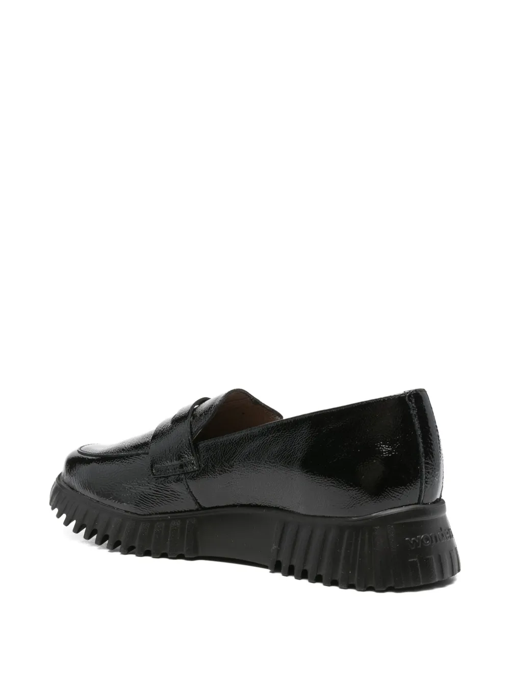 Wonders Patent Leather Penny Loafers In Black