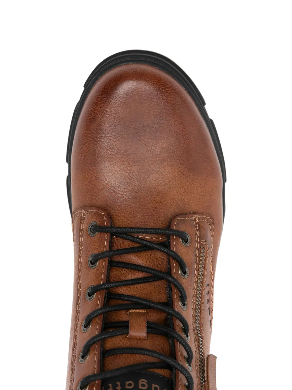 Bugatti lace-up zip booties Bruin