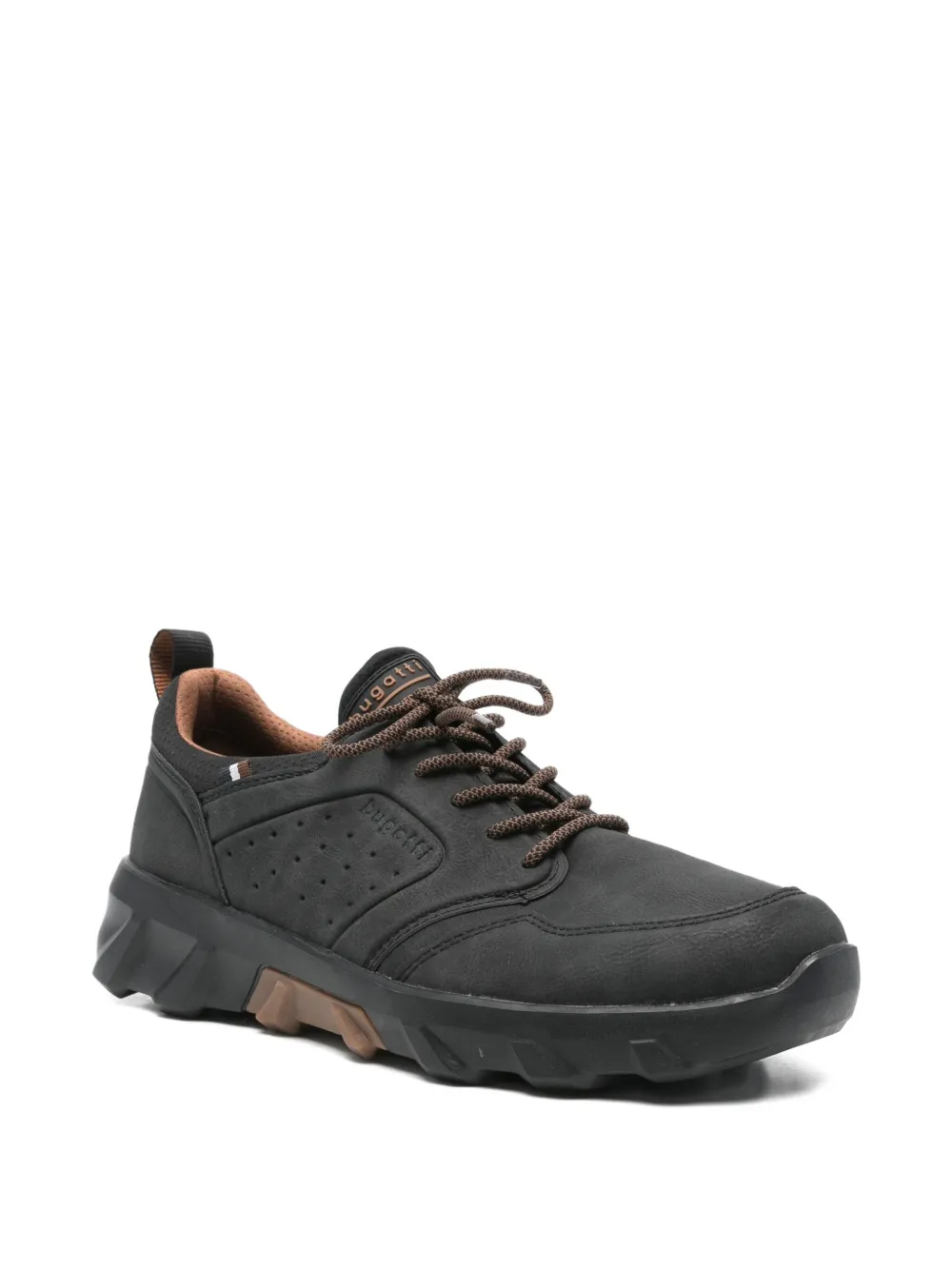 Bugatti Leisure perforated-detail sneakers Zwart
