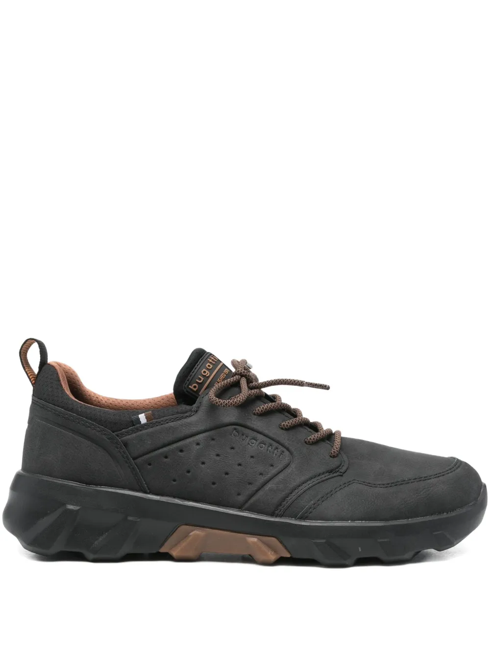Bugatti Leisure perforated-detail sneakers Zwart