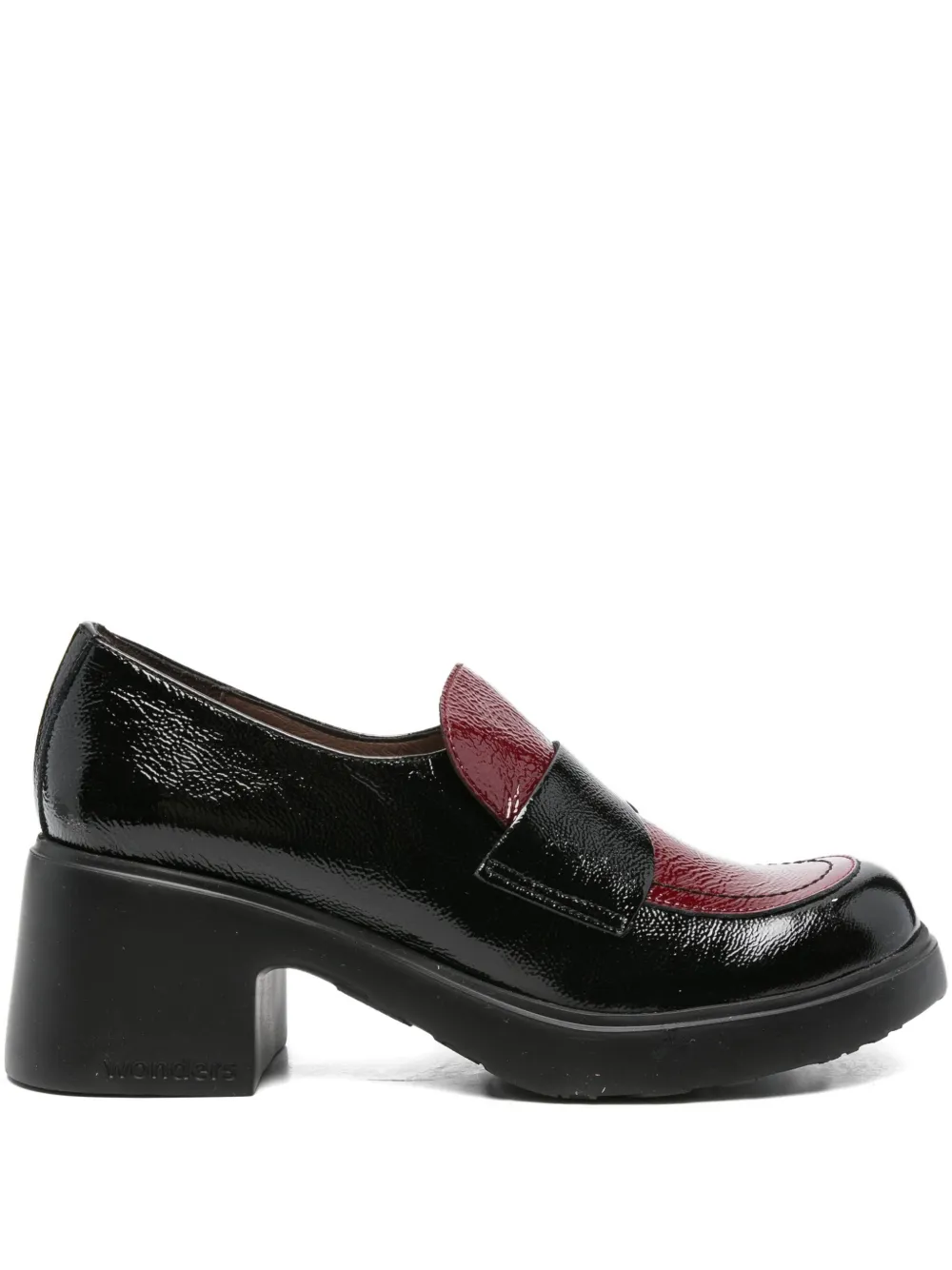 Wonders 60mm patent leather loafers Black