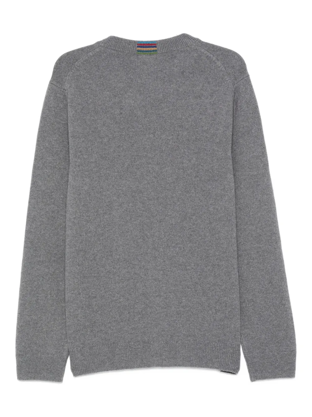 Ps By Paul Smith Grey Merino Wool Cardigan In Gray