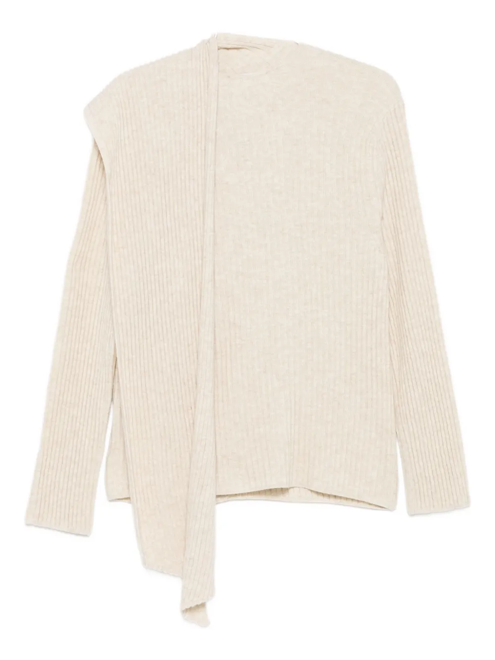 Christian Wijnants Kayal Draped-detail Jumper In Neutral