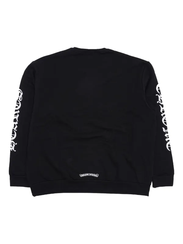 Chrome Hearts neck-logo long-sleeve Sweatshirt | Black | FARFETCH