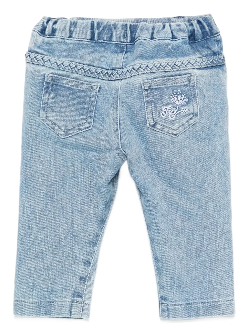 Tartine Et Chocolat Braided-trim Jeans In Blue