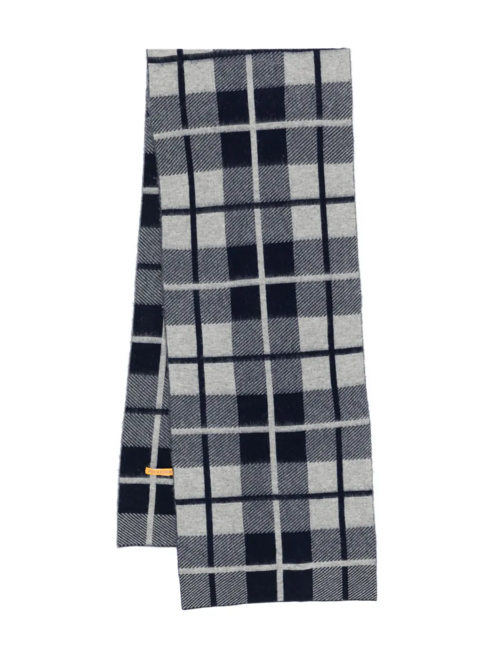 Guest In Residence checked wool scarf | Blue | Image 1