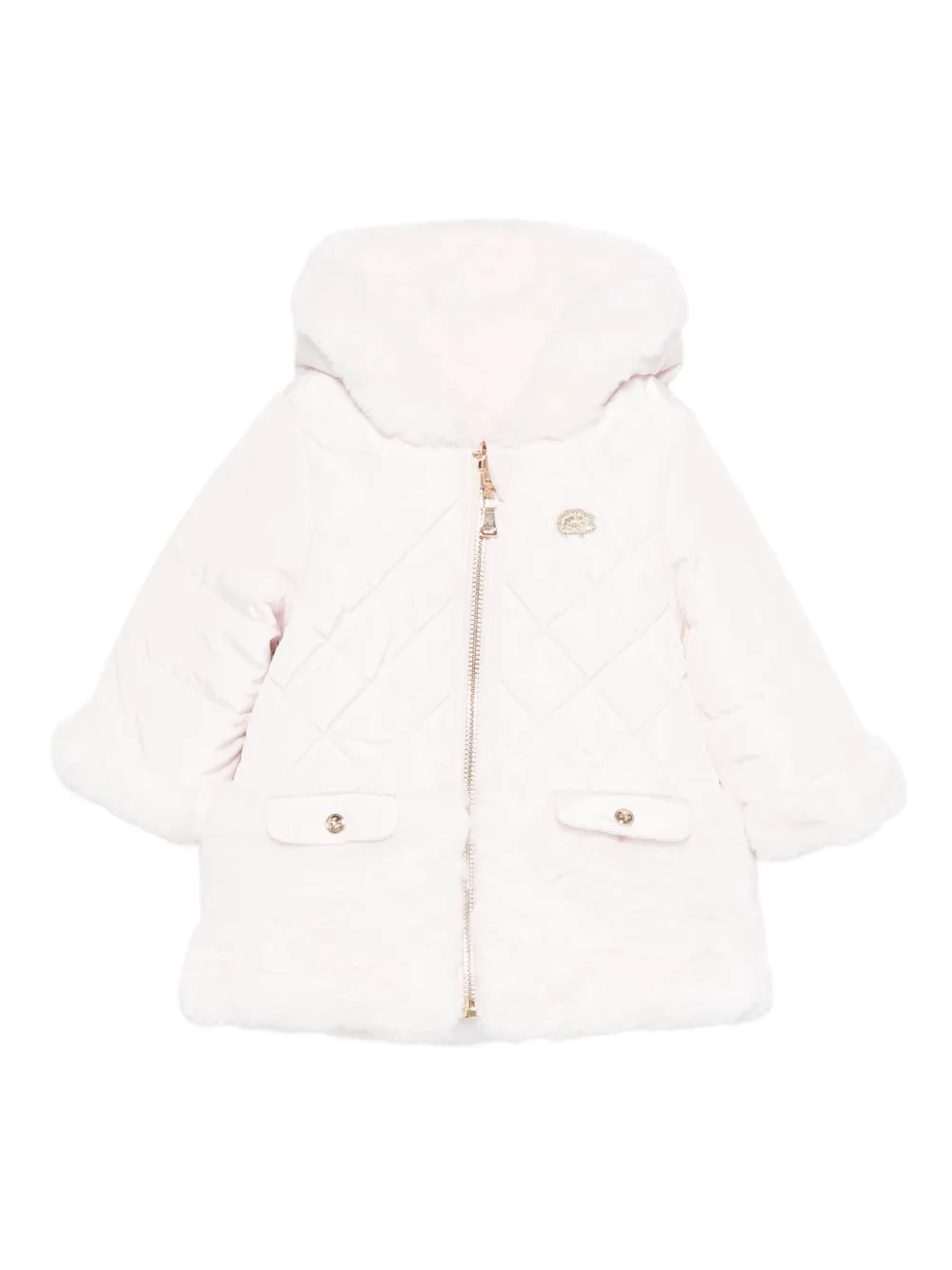 Tartine Et Chocolat quilted hooded coat | Pink | Image 1