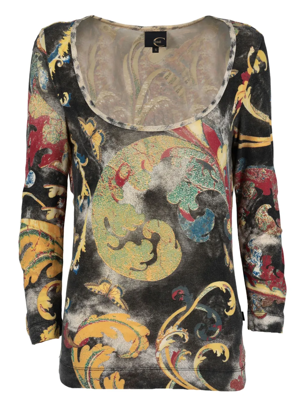 Just Cavalli パターン Tシャツ - ブラック Just Cavalli パターン Tシャツ - ブラック