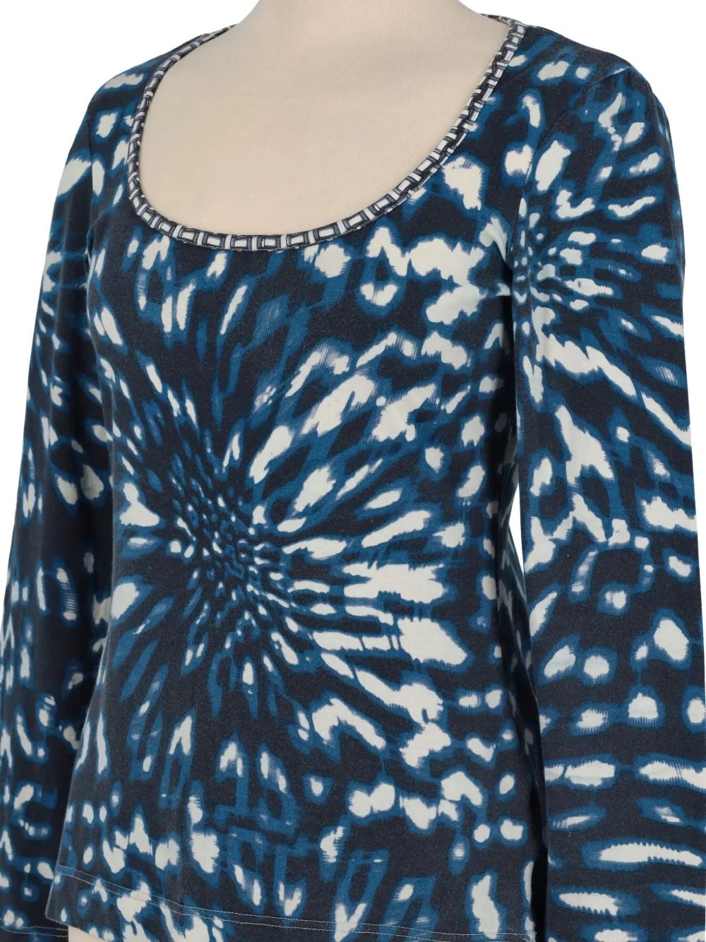 Pre-owned Just Cavalli Optical-print Top In Blue