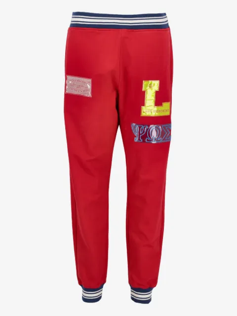 Moschino Pre-Owned logo-patch track pants