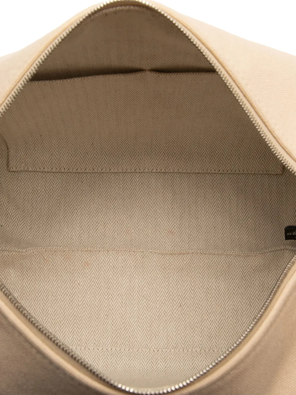 Pre-owned Hermes 2012-2025 Large Toile Bride A Brac Vanity Bag In Brown