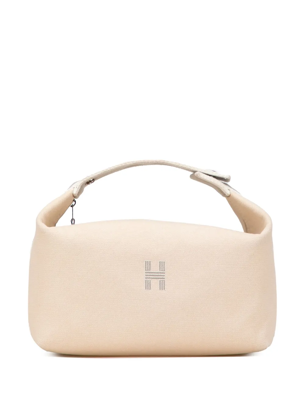 Hermès Pre-Owned شنطة مستحضرات تجميل 'تويل برايد أ براك' كبيرة 2012-2025 | بني | Image 1