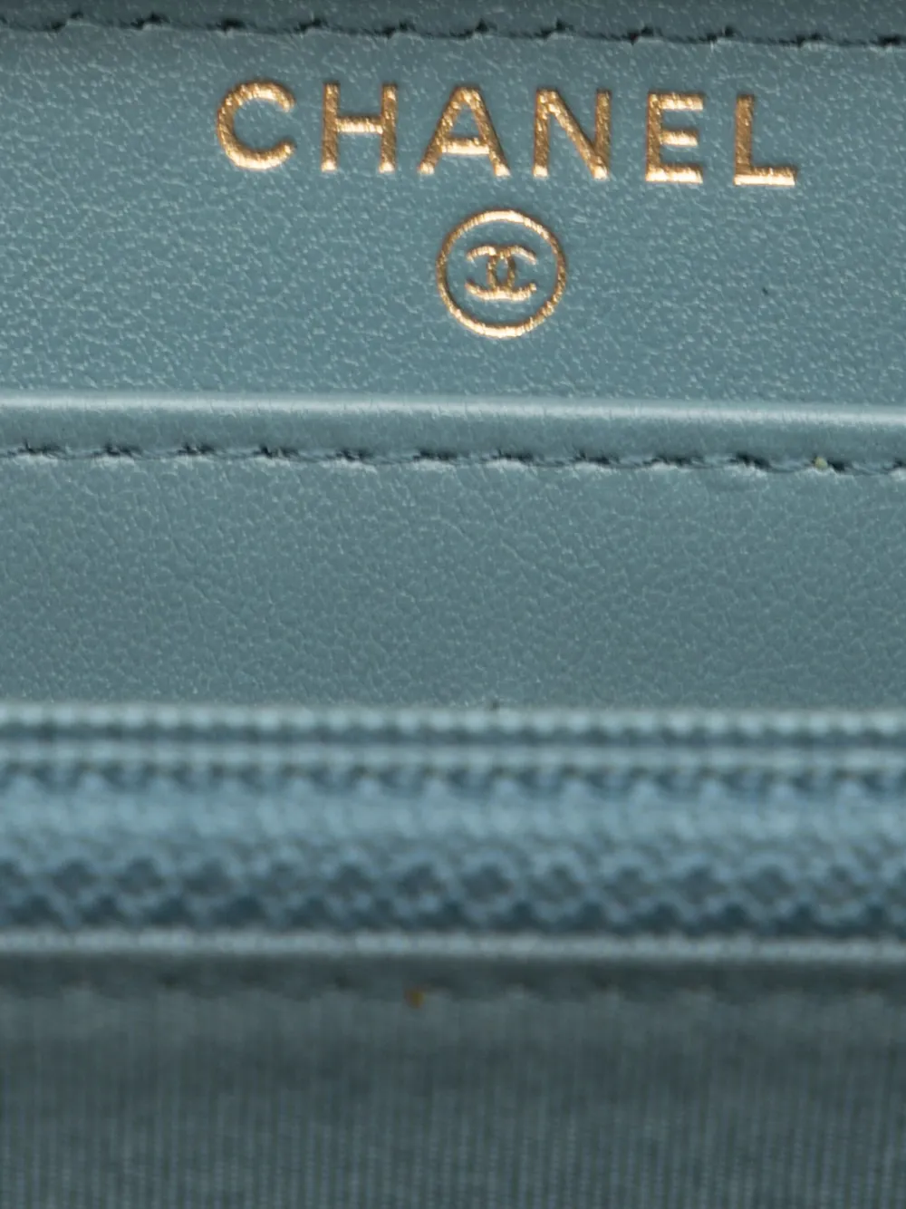 Pre-owned Chanel 2019 Tweed Deauville Continental Wallet Long Wallets In Blue