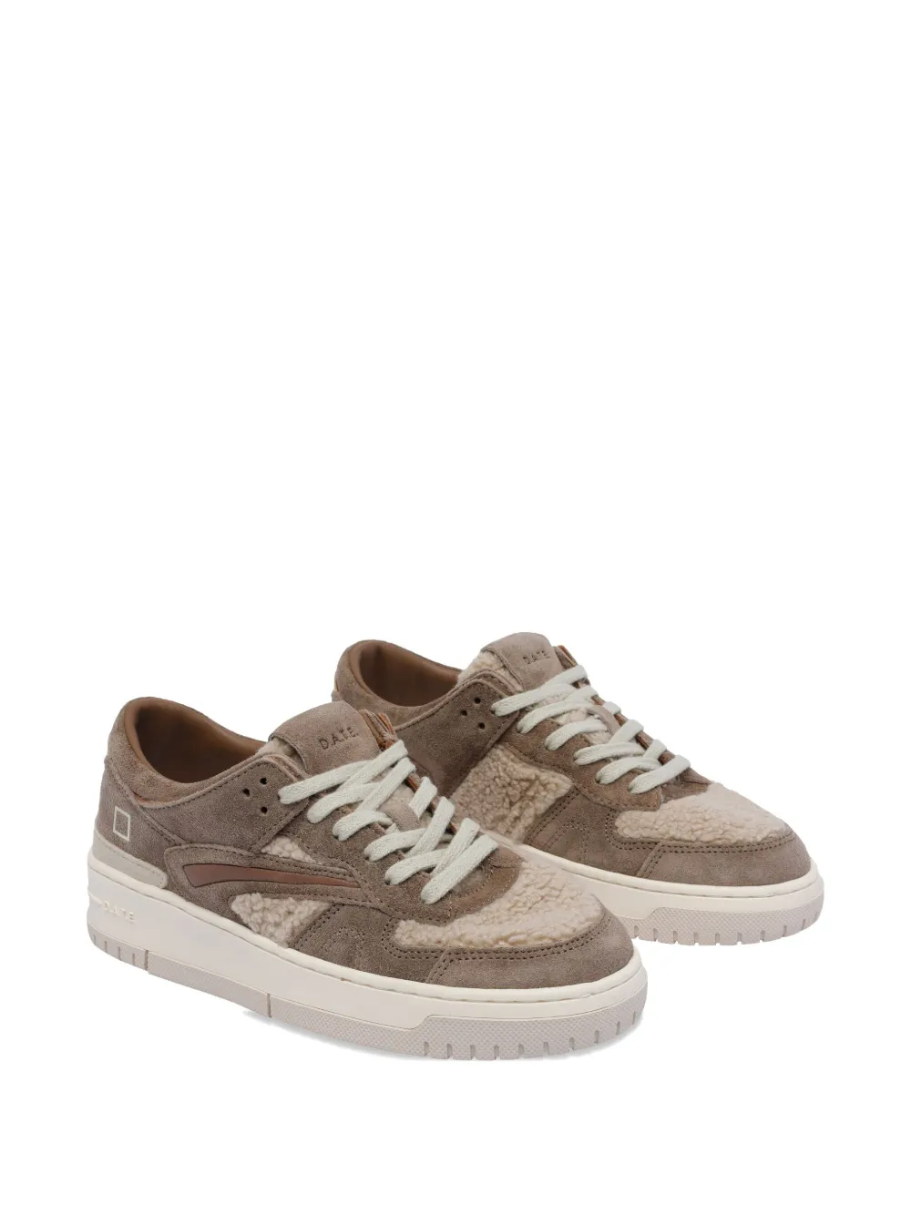 D.A.T.E. Torneo Teddy suède leren sneakers - Bruin