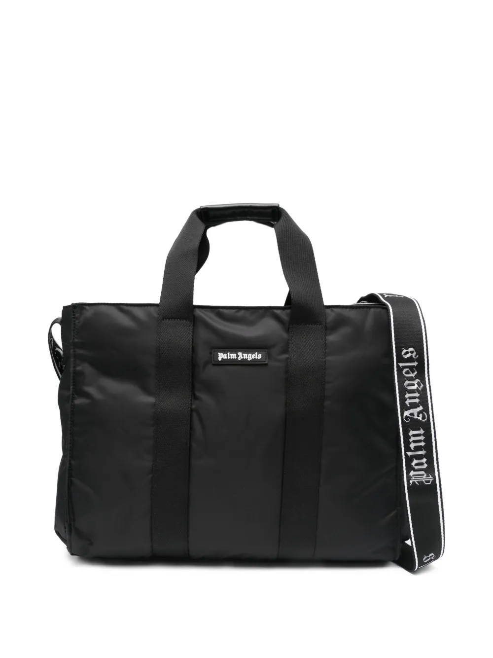 Palm Angels Logo-strap Changing Bag In Black