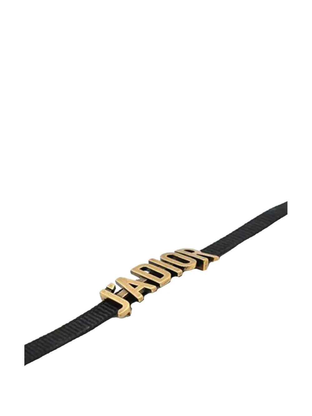 Pre-owned Dior 2000-2025 Nylon Grosgrain Ribbon Ja Choker Necklace Costume Necklace In Black
