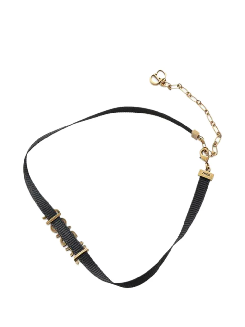Christian Dior Pre-Owned 2000-2025 Nylon Grosgrain Ribbon JAdior Choker Necklace costume necklace | Image 2