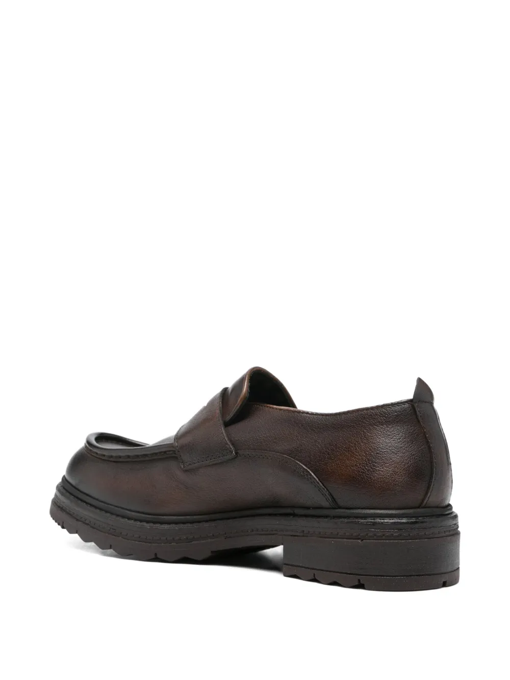 Fratelli Rennella Leather Loafers In Brown