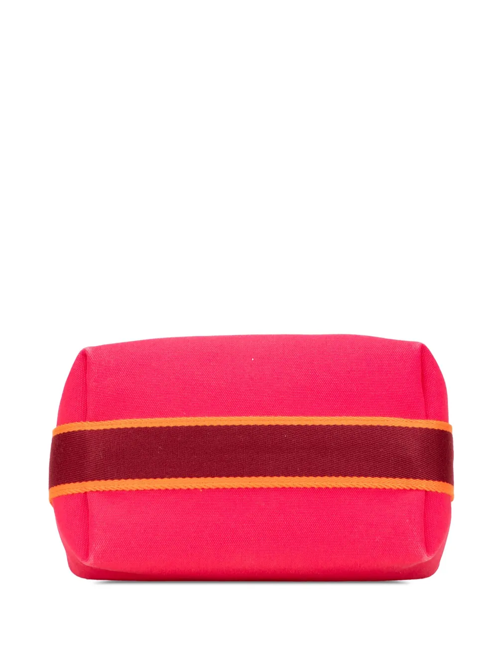 Pre-owned Hermes 2020-2025 Small Canvas Bride A Brac Case Vanity Bag In Pink