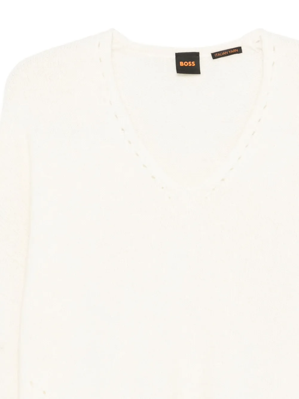 Hugo Boss V-neck Sweater In Neutral