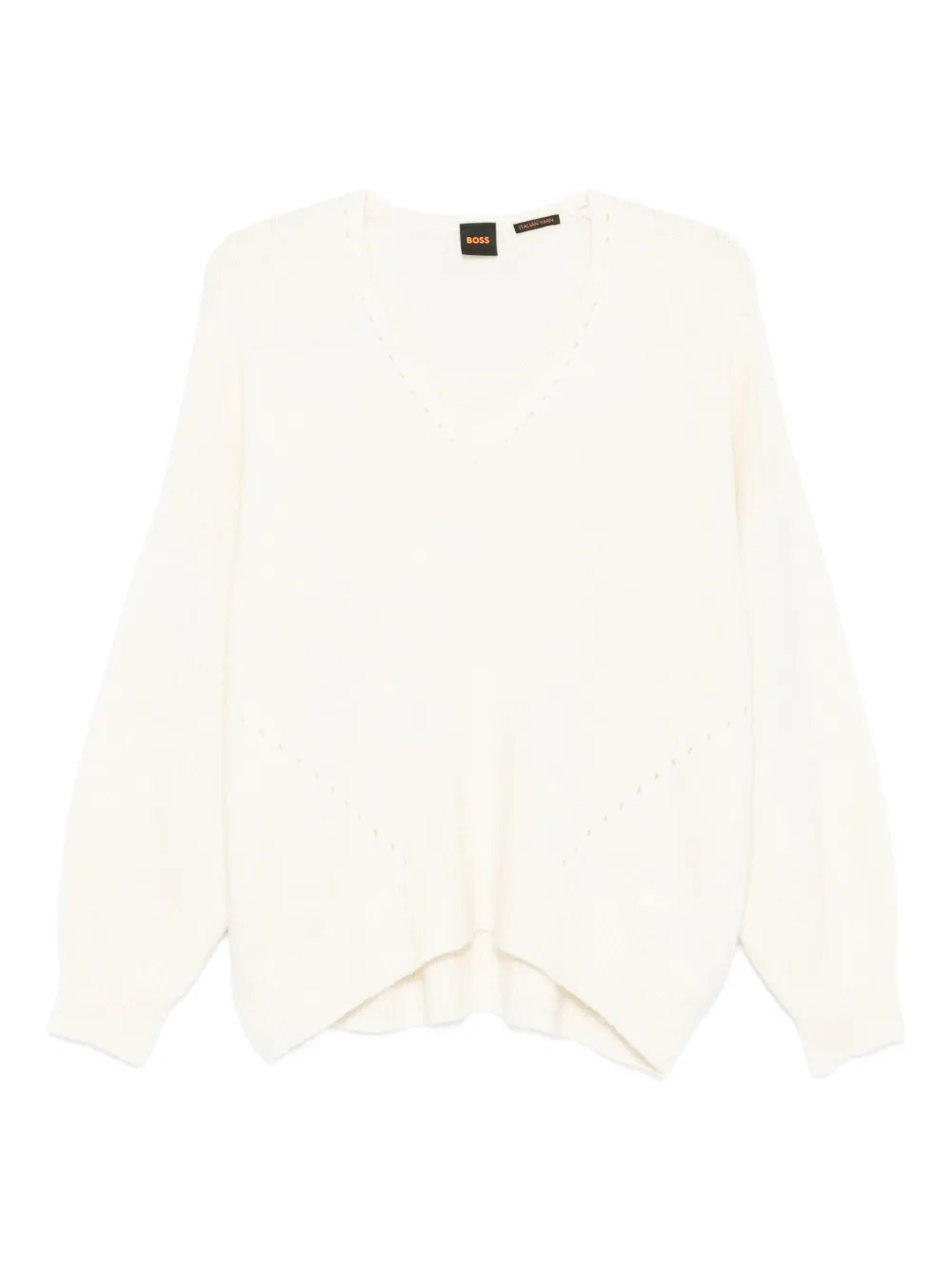 BOSS v-neck sweater | White | Image 1