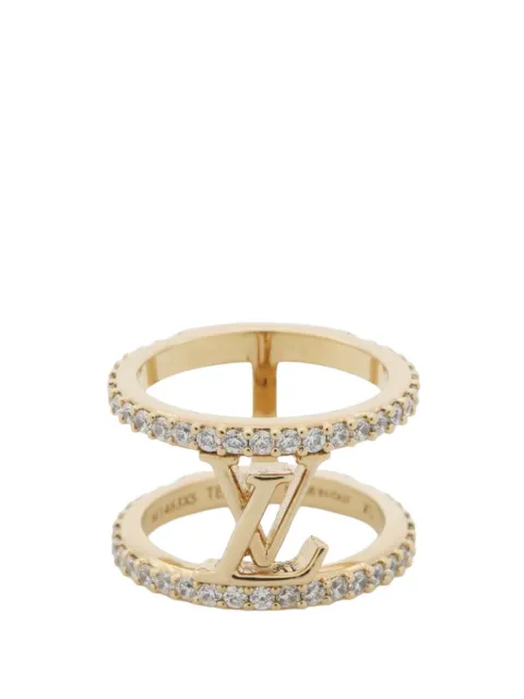 Louis Vuitton Pre-Owned 2021-2025 Gold Plated LV Iconic Ring XS costume ring
