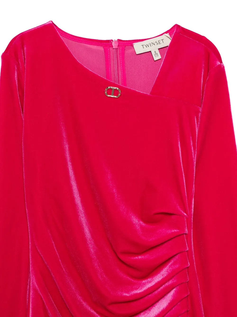 TWINSET Kids Gedrapeerde jurk Roze
